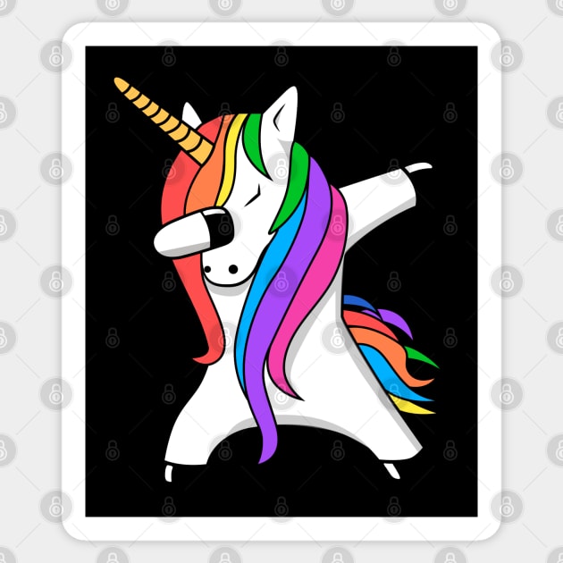 Dabbing Unicorn Sticker by Yeldar